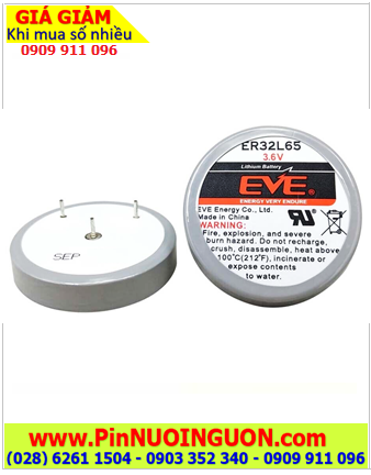Pin ER32L65 _Pin EVE ER32L65; Pin nuôi nguồn ER32L65 lithium 3.6v 1/10D 1000mAh chính hãng